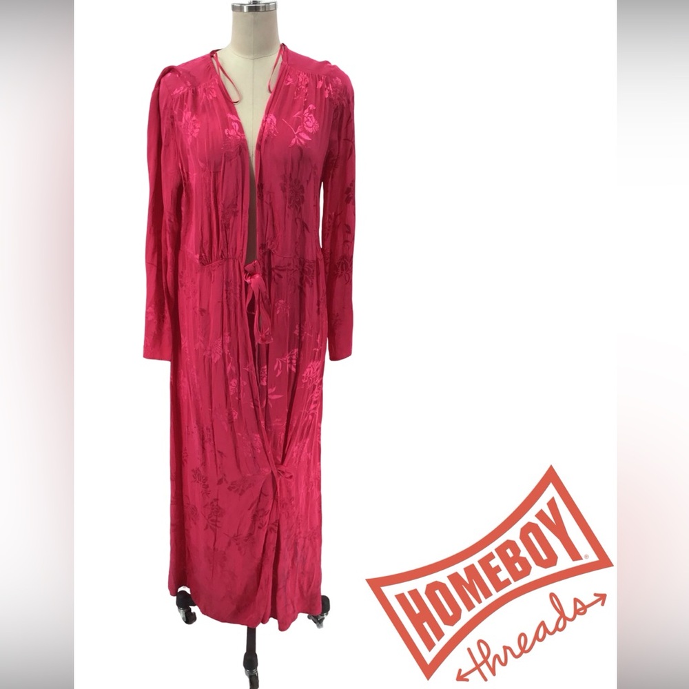 Zara Fuchsia Floral Robe